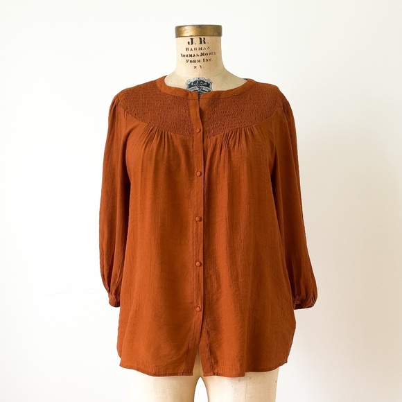 Nanette Lepore Boho Chic Peasant Top - Large - Picture 1 of 8